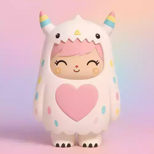 Kawaii Monster toy 3D print model