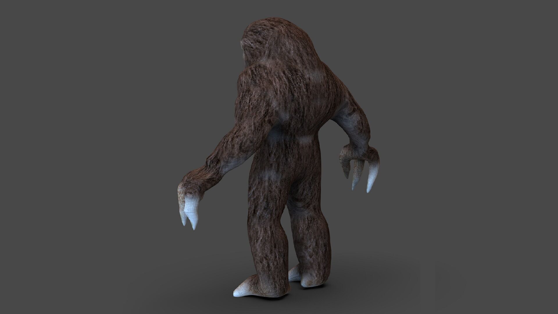 Yeti monster Low-poly 3D model_4