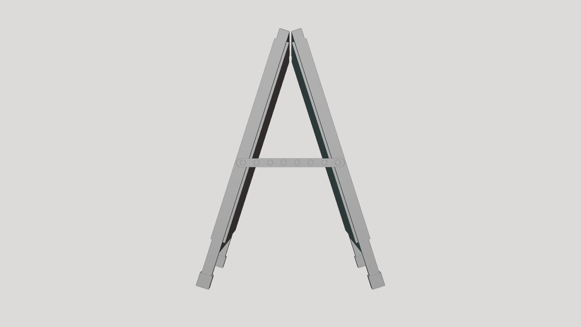 Basic A-Frame Stand - Geometry Only No Textures No Materials 3D model_1