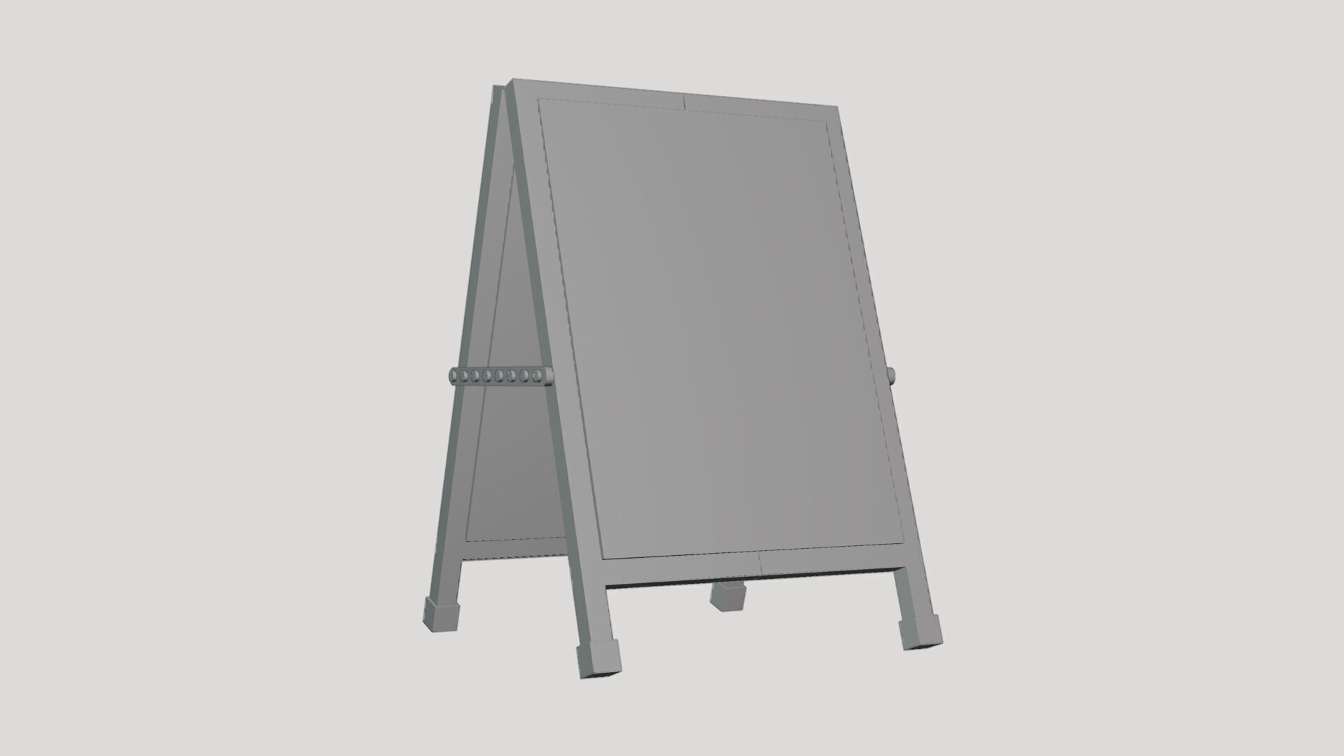 Basic A-Frame Stand - Geometry Only No Textures No Materials 3D model_3