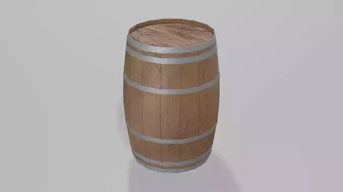Medium Toasted Lowpoly Bourbon Rundlet Barrel