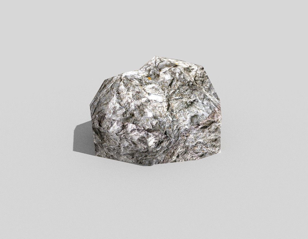 low poly rock Low-poly 3D model_1