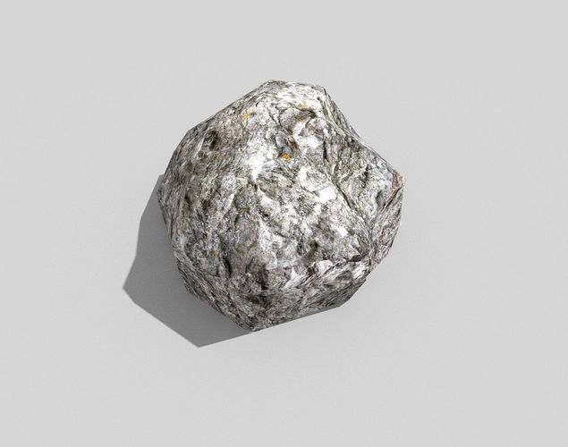 low poly rock Low-poly 3D model