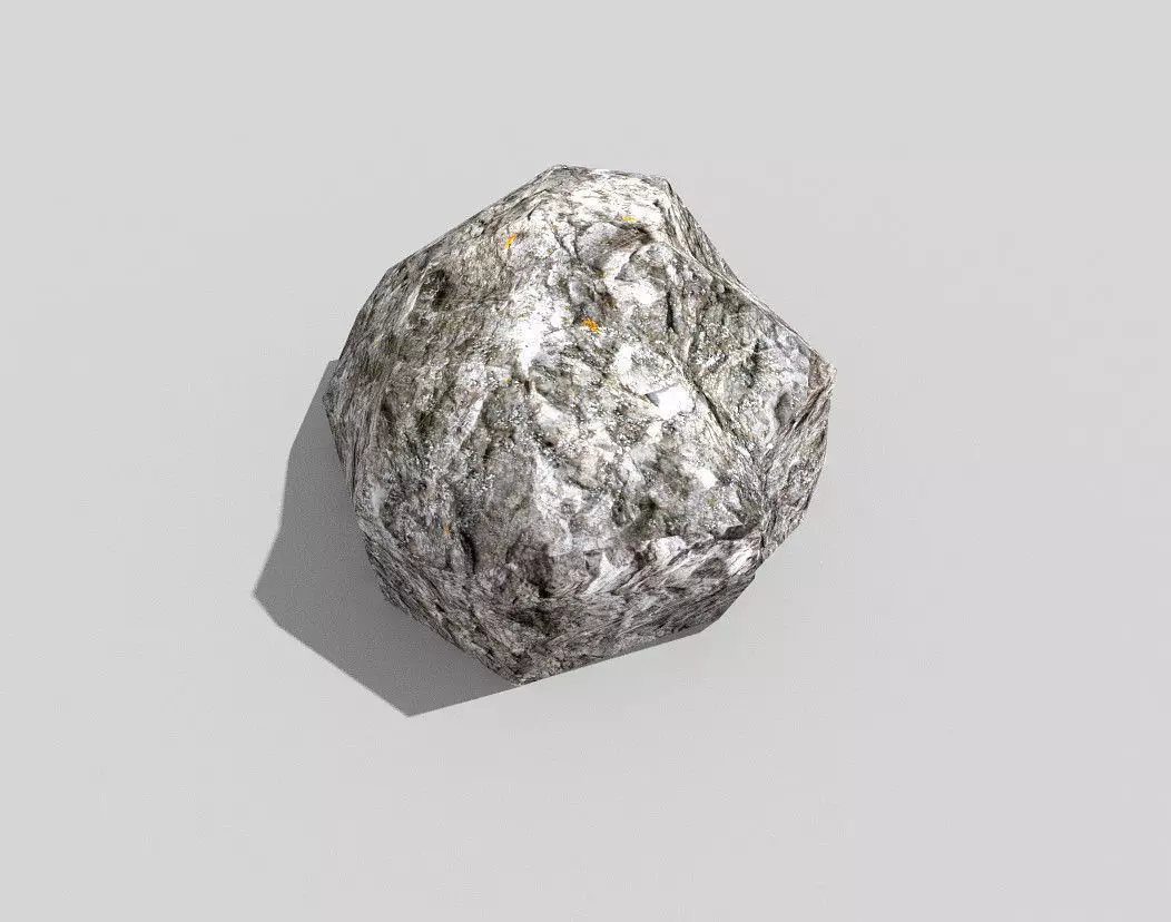 low poly rock Low-poly 3D model_0