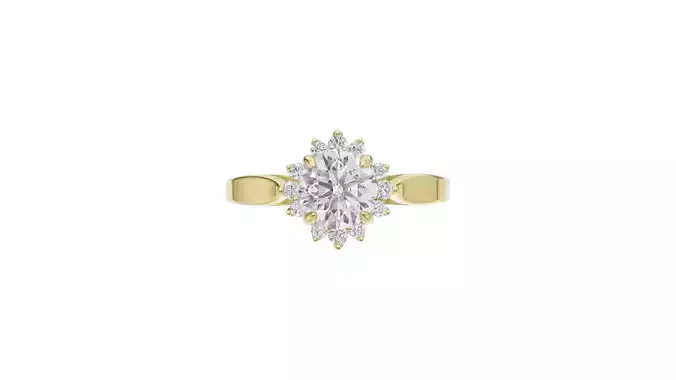 Round Diamond Engagement Ring For Women