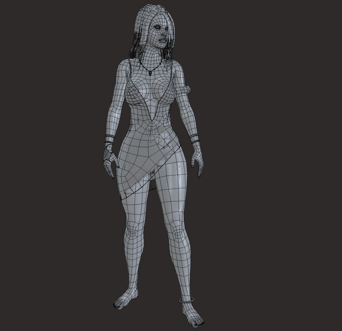 Zombie Witch 3D model_6