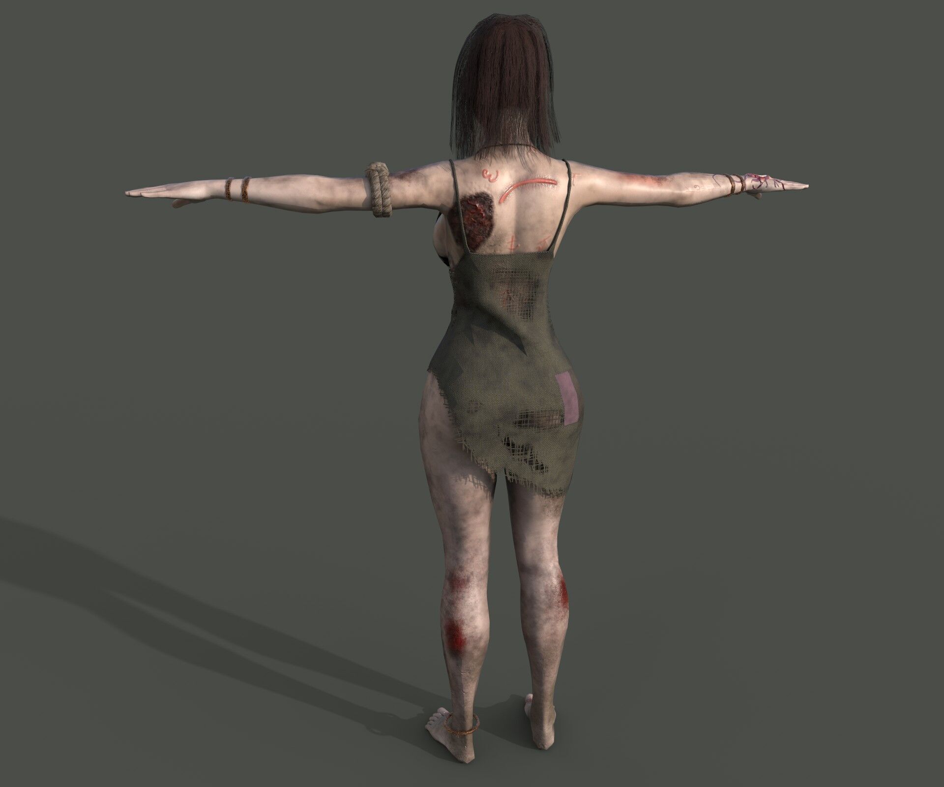 Zombie Witch 3D model_13