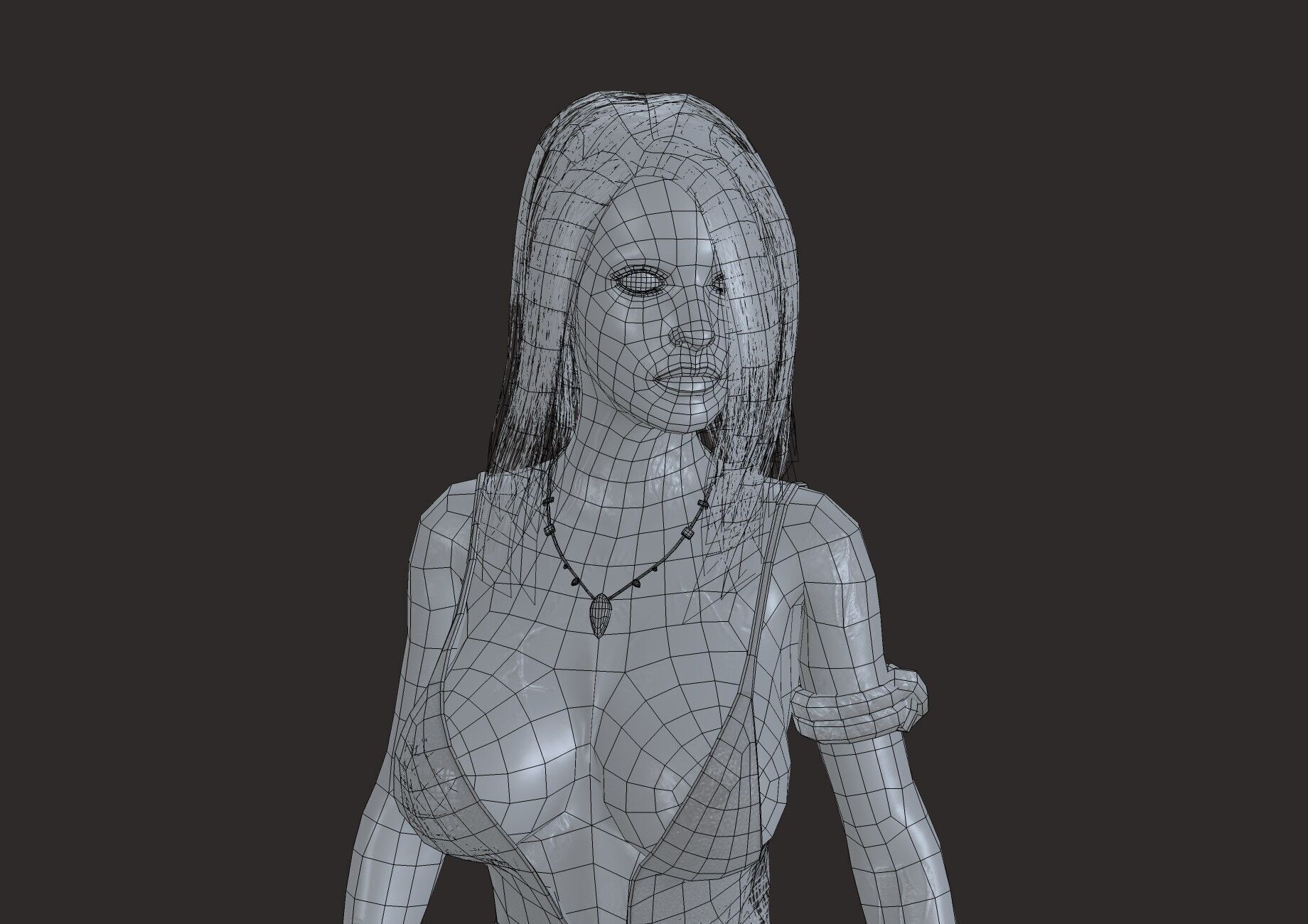 Zombie Witch 3D model_4