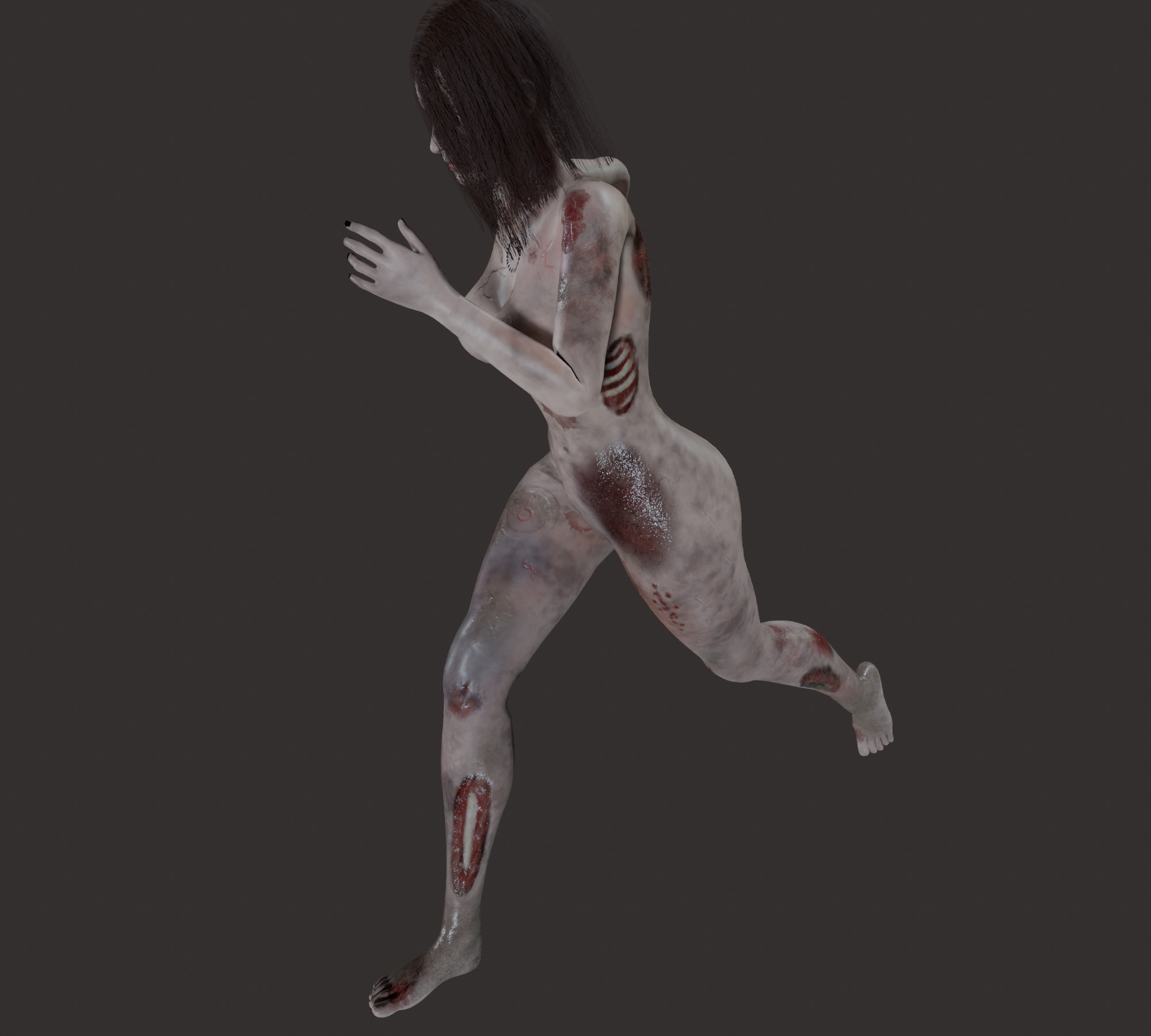 Zombie Witch 3D model_16