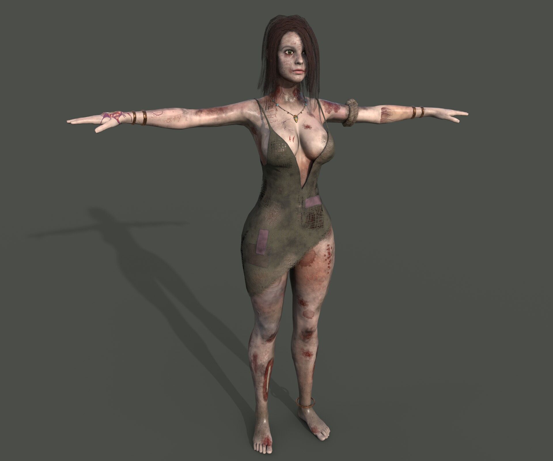 Zombie Witch 3D model_12