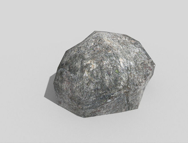 low poly rock Low-poly 3D model