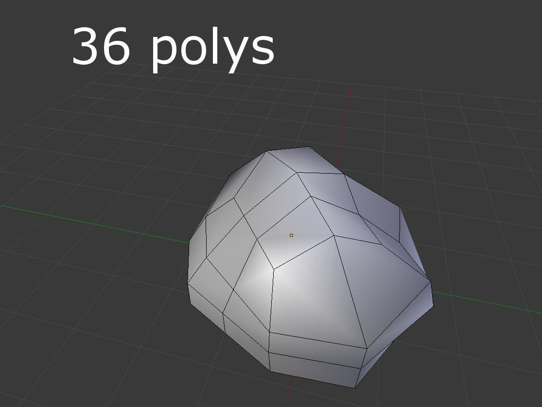 low poly rock Low-poly 3D model_4