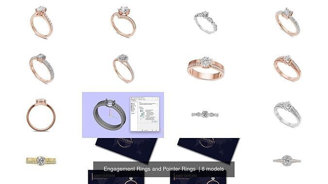 Engagement Rings and Pointer Rings  3D Model Collection