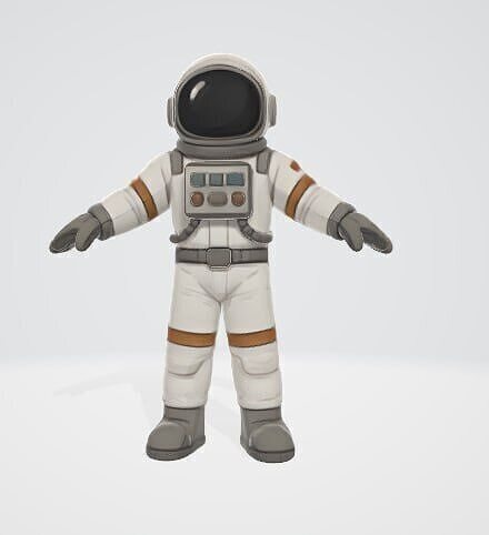 Cartoon astronaut Free low-poly 3D model