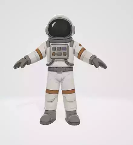 Cartoon astronaut