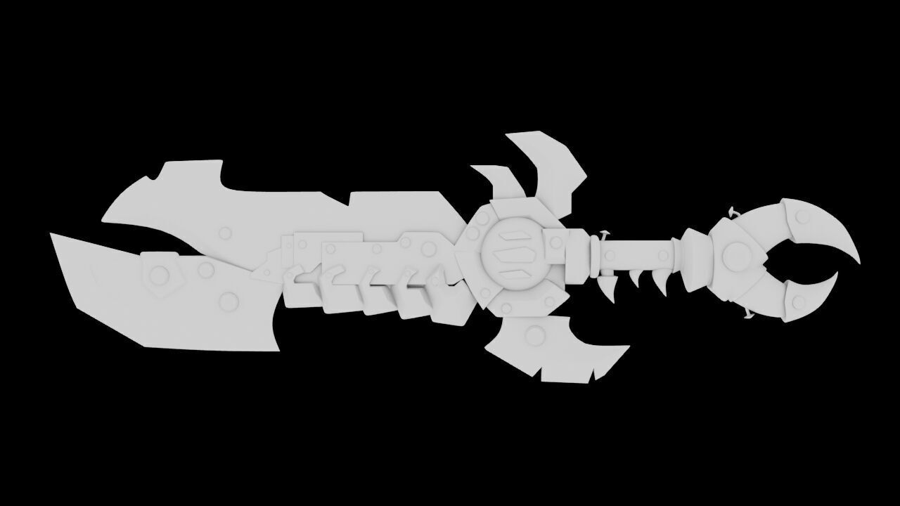 Fantasy Heavy Sword 3D model_5