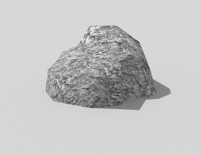 low poly rock Low-poly 3D model
