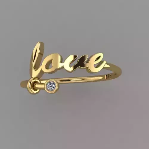 Love Ring STL 3D print model Love ring 3D print model 3D print model