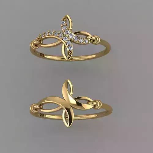 Cross Ring STL 3D print model Diamond Cross Ring 3D print model