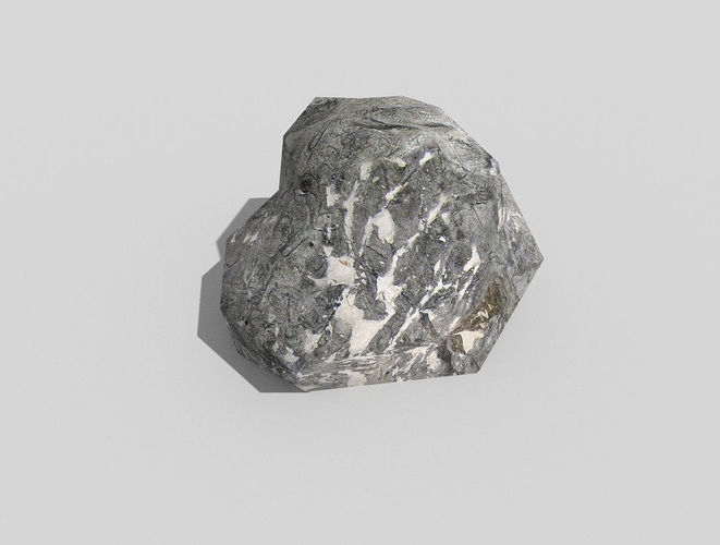 low poly rock Low-poly 3D model