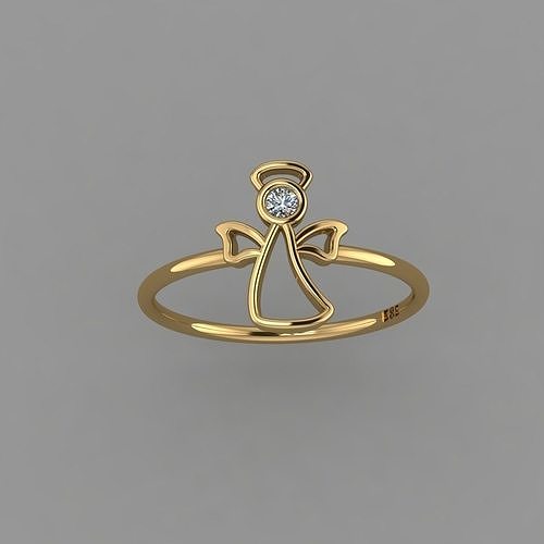  Angel ring 3D print model  Wing Ring STL 3D print model