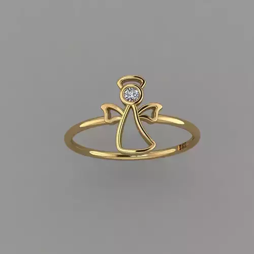  Angel ring 3D print model  Wing Ring STL 3D print model