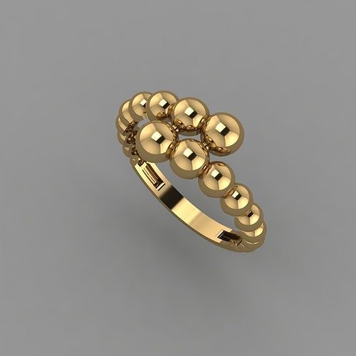 Minimal Bead ring Beaded Ring stl 3D print model