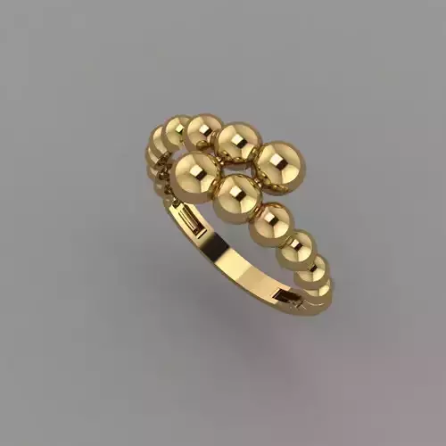 Minimal Bead ring Beaded Ring stl 3D print model