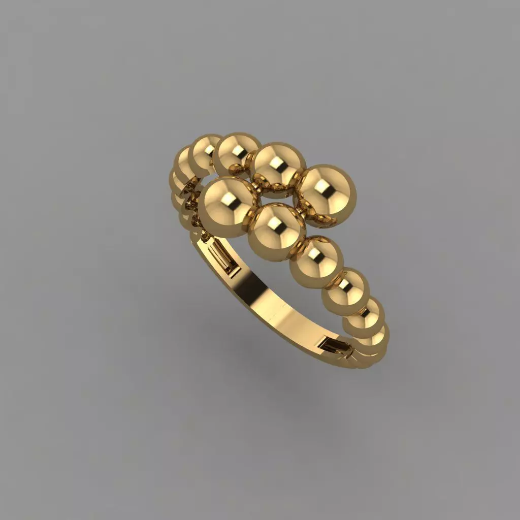 Minimal Bead ring Beaded Ring stl 3D print model_0
