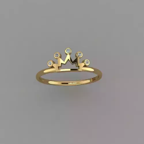 Crown Ring STL 3D print model 3D print model