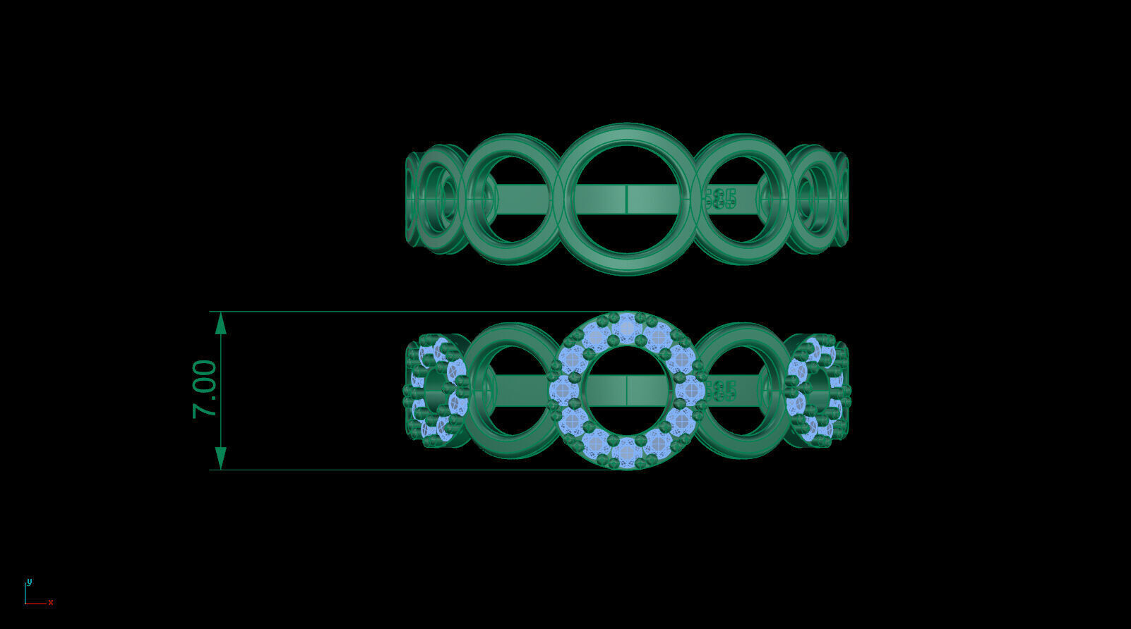 Circle Ring Halo Ring STL 3D print model Free 3D print model_1