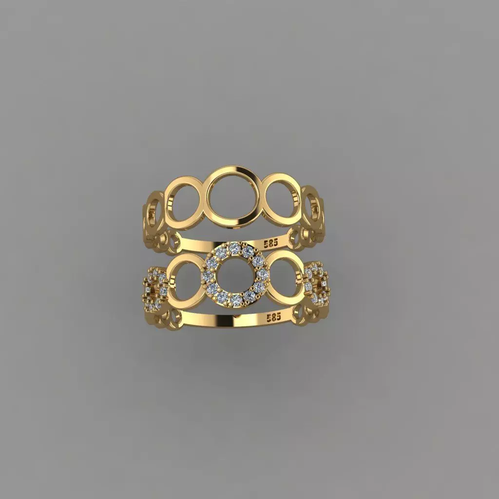 Circle Ring Halo Ring STL 3D print model Free 3D print model_0