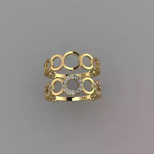 Circle Ring Halo Ring STL 3D print model Free 3D print model