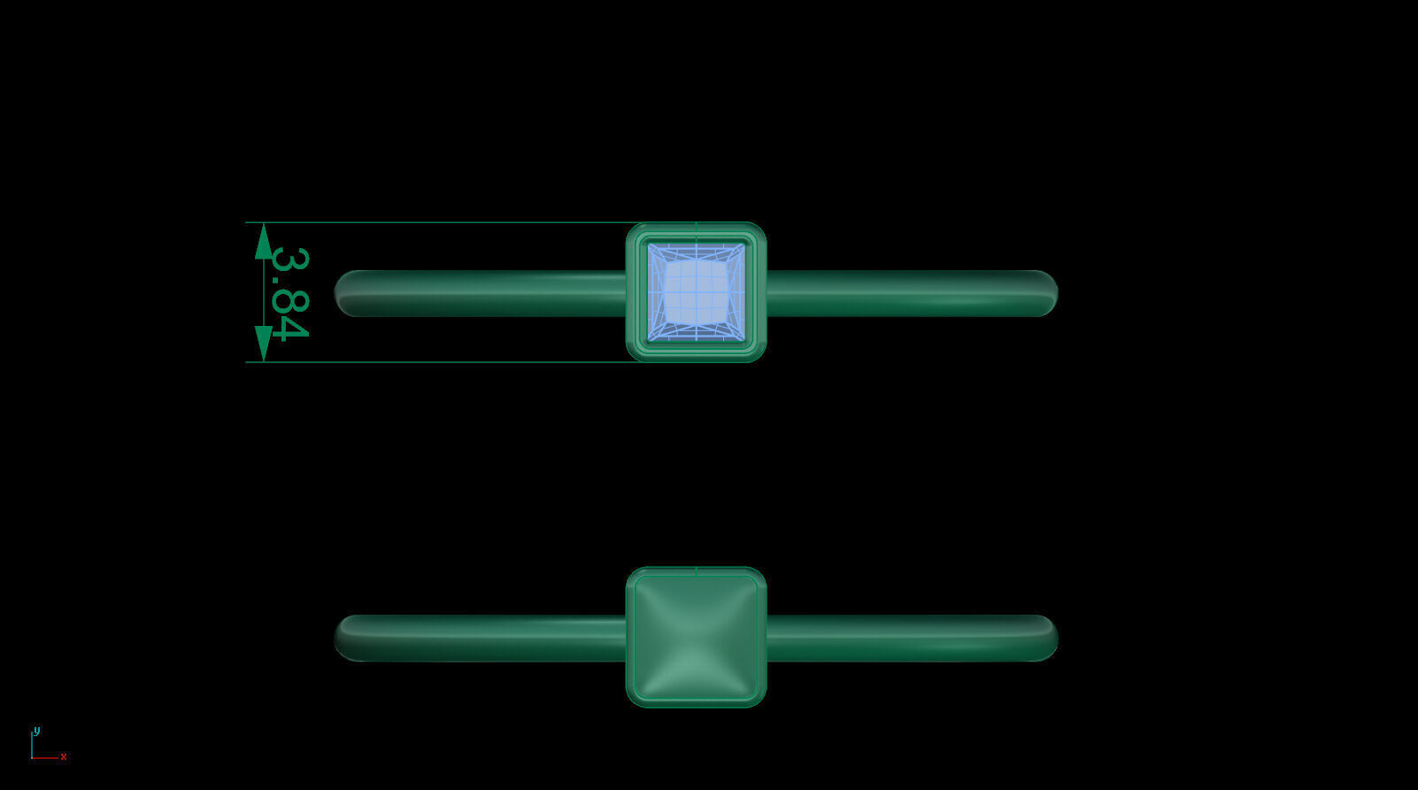 Square Ring STL 3D print model 3D print model_1