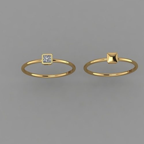 Square Ring STL 3D print model  3D print model