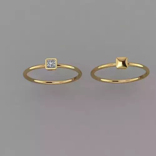 Square Ring STL 3D print model  3D print model