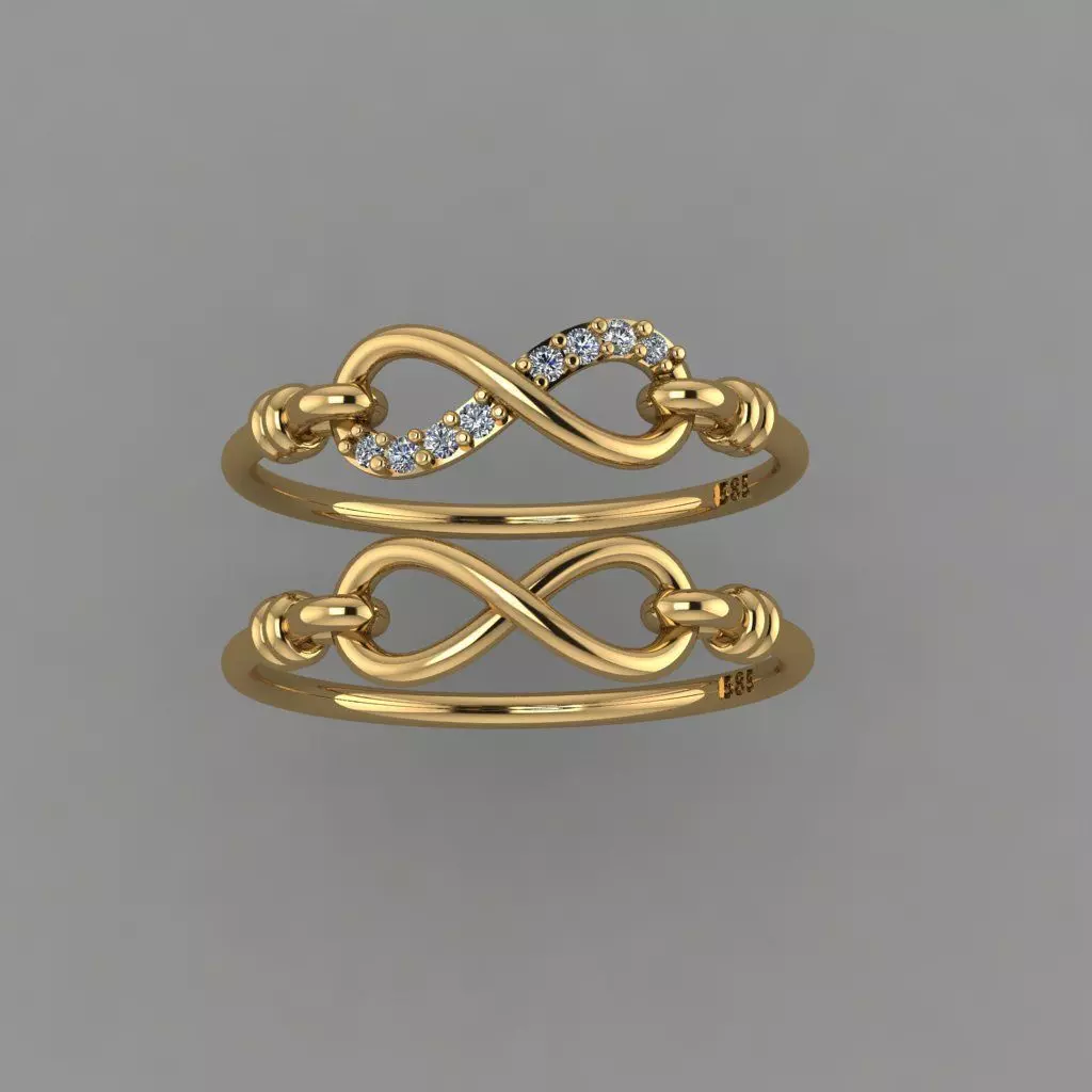 Infinity Ring STL 3D print model 3D print model_0