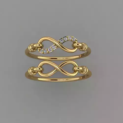 Infinity Ring STL 3D print model 3D print model