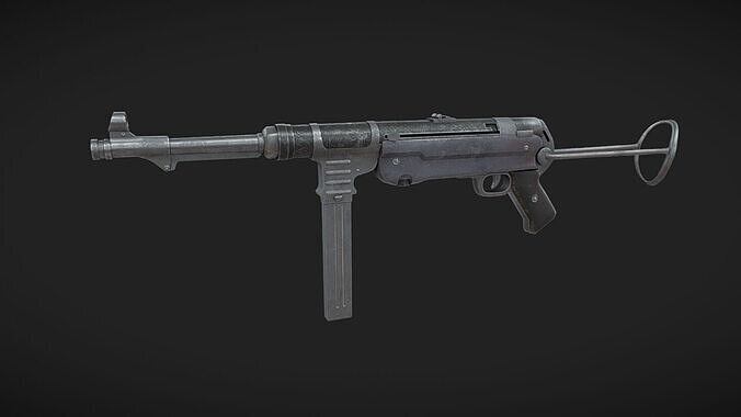 MP40 Submachine Low-poly 3D model