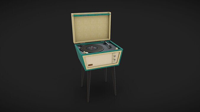 Vinyl Record Player Low-poly 3D model