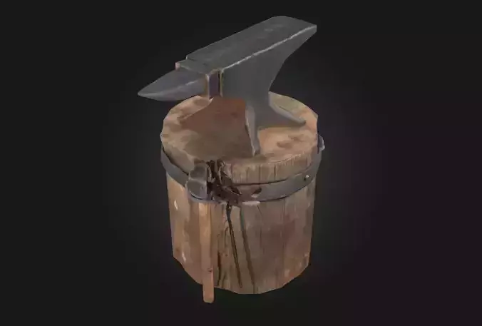 Blacksmiths Stand  The Crafting Corner of Iron and Fire 3D model