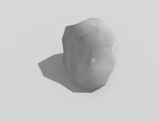 low poly rock Low-poly 3D model