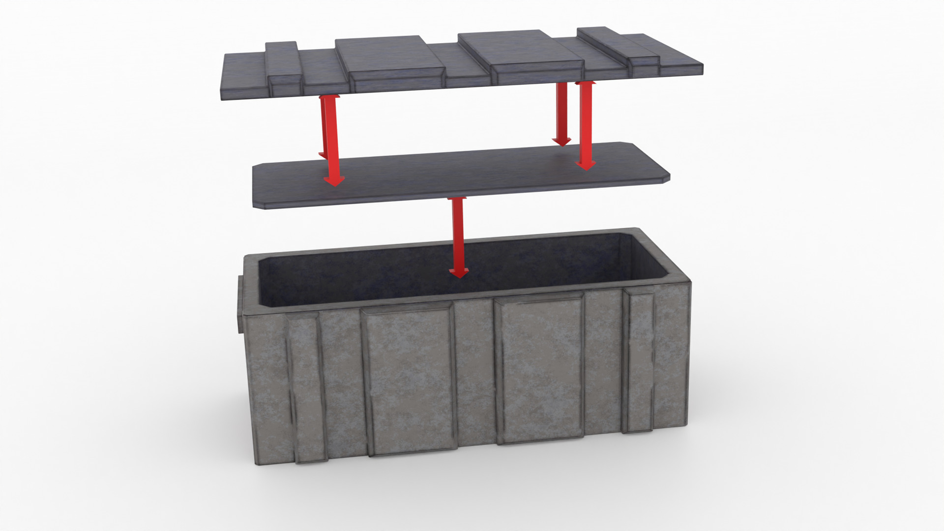 Imperial Field crate 1-6 scale Hottoys  3D print model_10