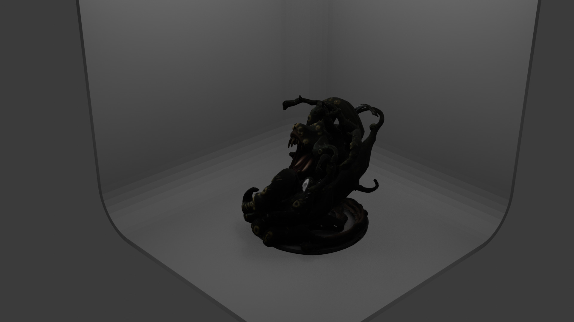 Low Poly Low Res Shoggoth board game piece Low-poly 3D model_3