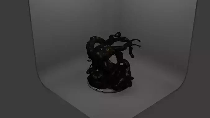 Low Poly Low Res Shoggoth board game piece