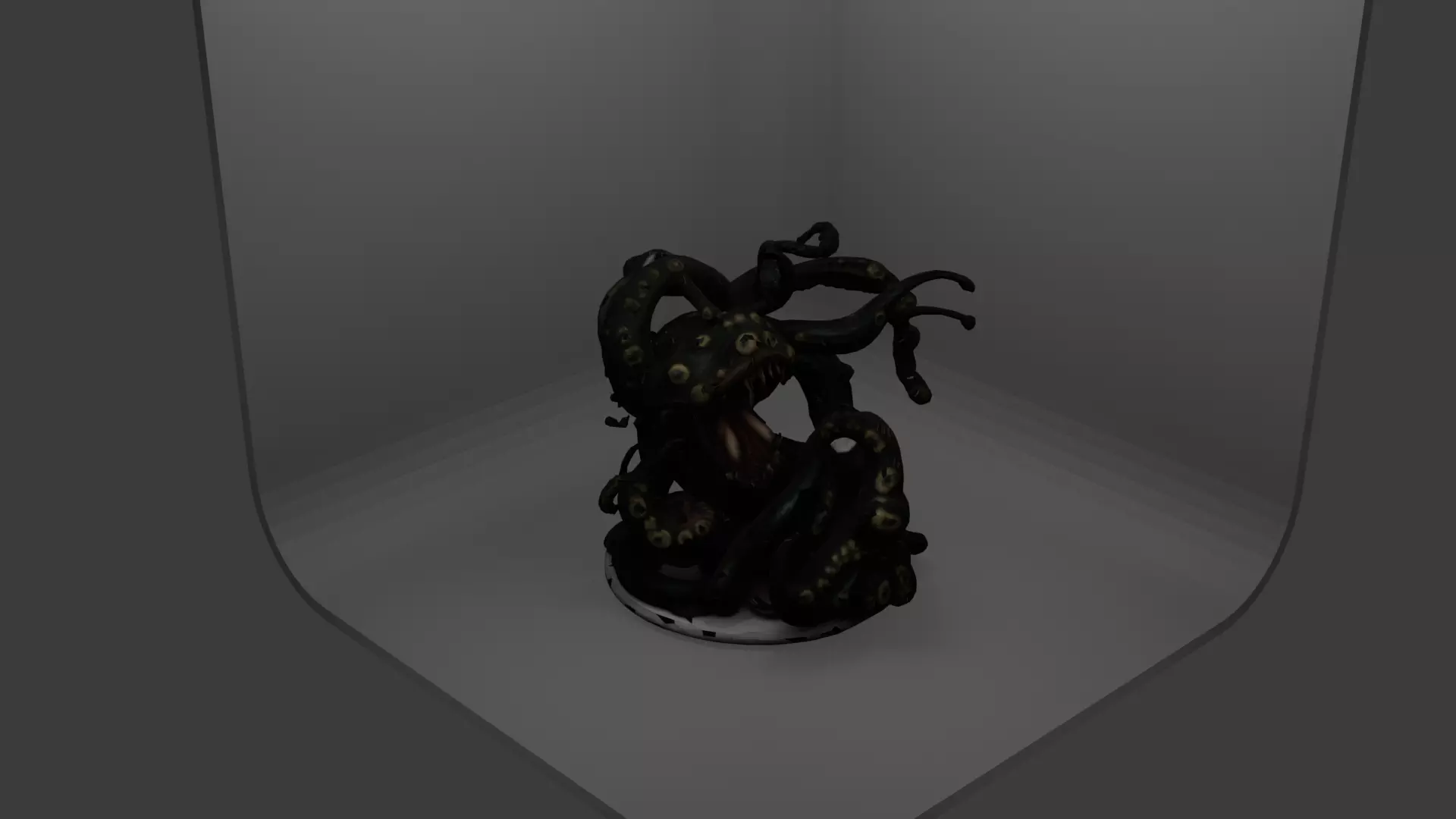 Low Poly Low Res Shoggoth board game piece Low-poly 3D model_0