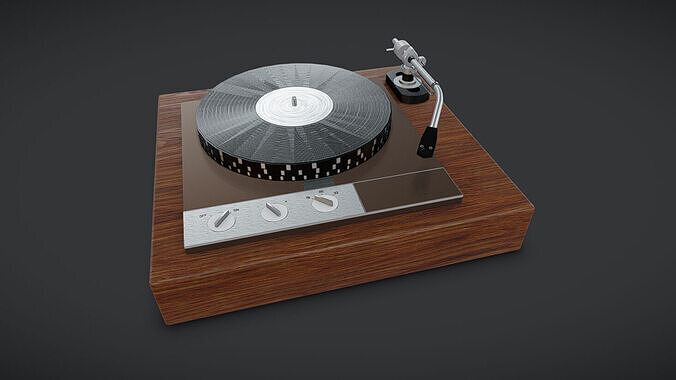Vinyl Record Player Low-poly 3D model