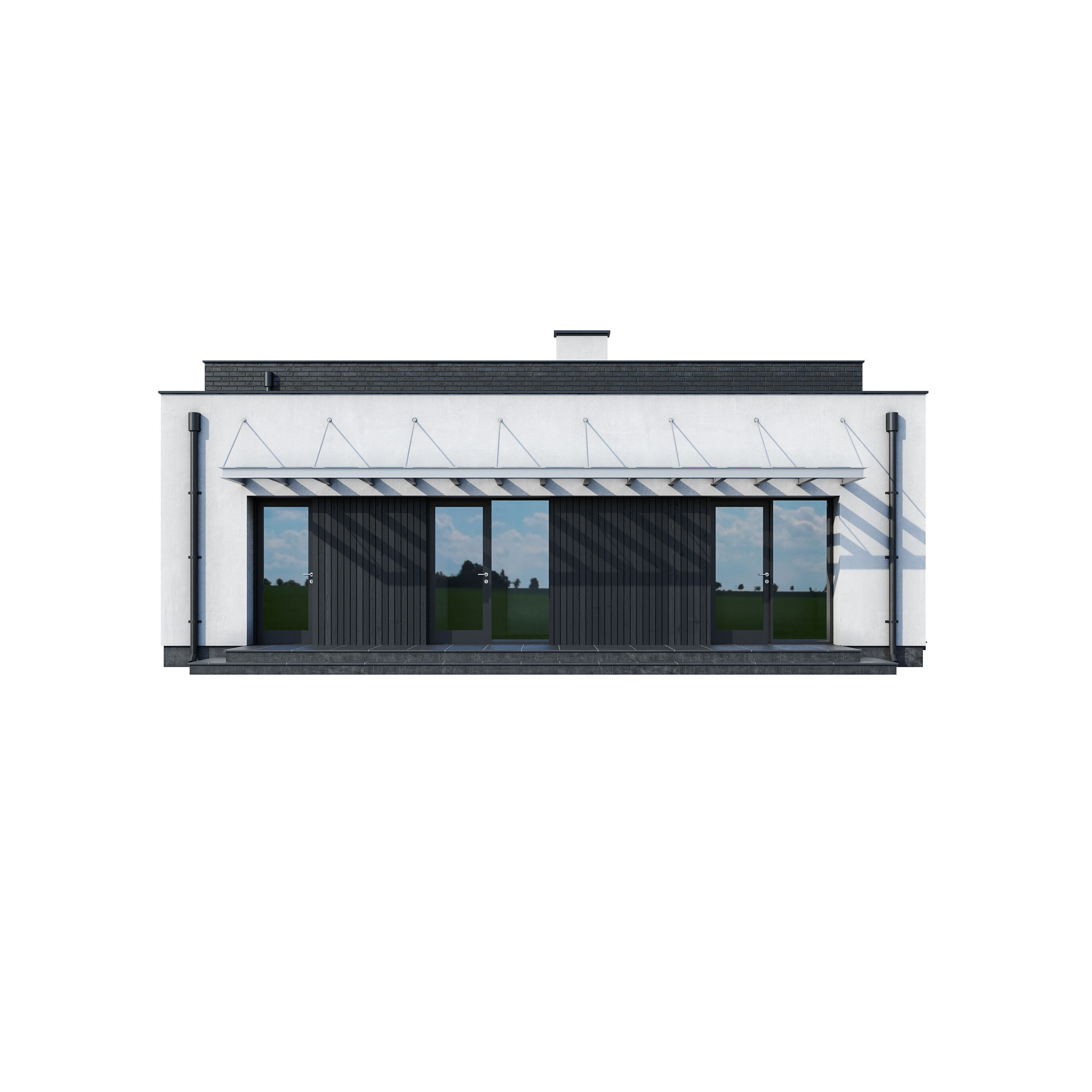 Modern house V110 3D model_2