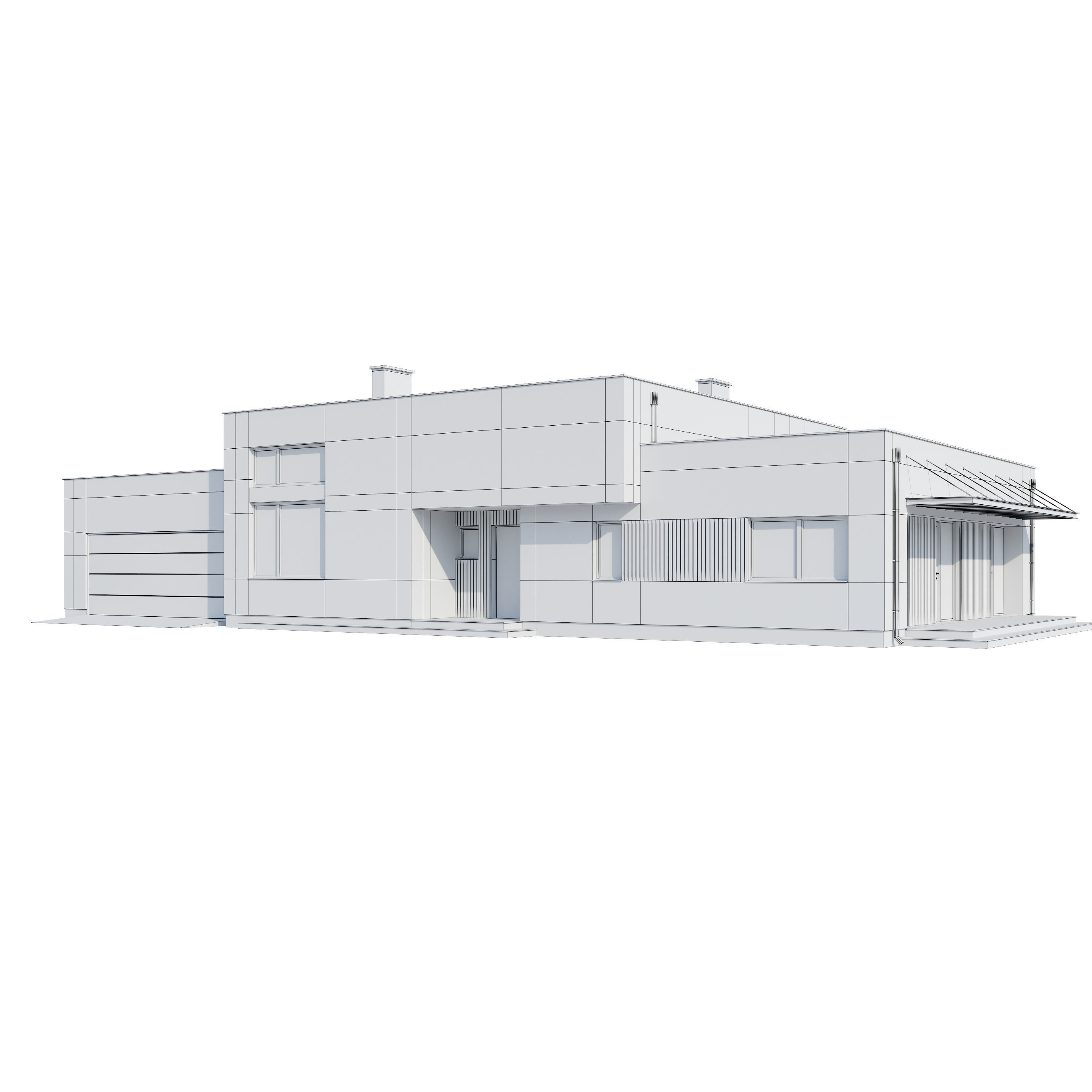 Modern house V110 3D model_21