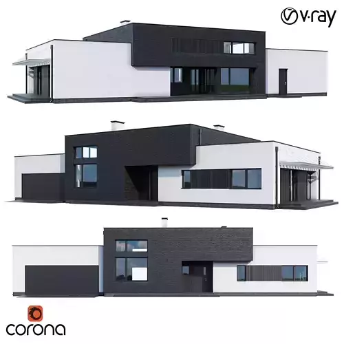 Modern house V110 3D model